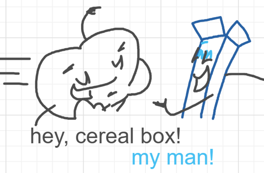 A panel from I've Been Everywhere, Man, episode nine of the Board Boards object show by Furretwalk/WalkingFurret.